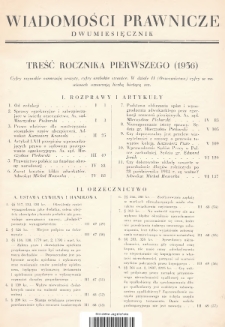 Wiadomości Prawnicze. 1936, Treść rocznika