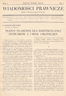 Wiadomości Prawnicze. 1936, nr 2