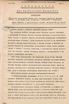 Informator dla Właścicieli Realności. 1935, nr 7