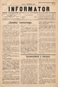 Informator : organ Towarzystwa Właścicieli Realności Wielkiego Krakowa. 1935, nr 11