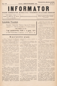 Informator : organ Towarzystwa Właścicieli Realności Wielkiego Krakowa. 1936, nr 8-9