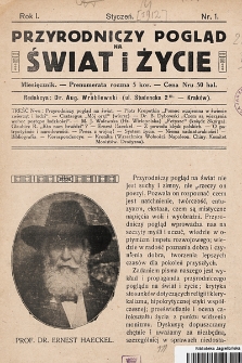 Przyrodniczy Pogląd na Świat i Życie. 1912, nr 1