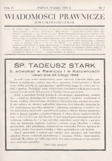 Wiadomości Prawnicze. 1939, nr 2