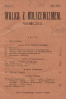 Walka z Bolszewizmem. 1927, nr 1