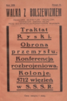 Walka z Bolszewizmem : miesięcznik bezpartyjny i niezależny, poświęcony obronie Polski przed bolszewicko-komunistycznym najazdem. 1929, nr 21