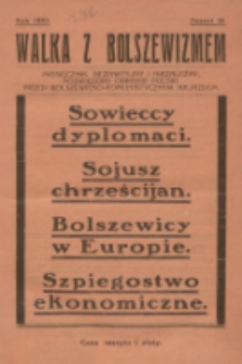 Walka z Bolszewizmem : miesięcznik bezpartyjny i niezależny, poświęcony obronie Polski przed bolszewicko-komunistycznym najazdem. 1930, nr 26