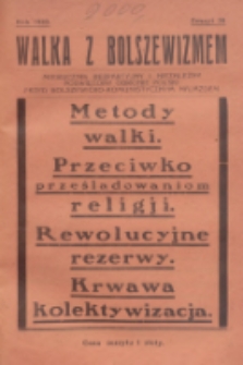 Walka z Bolszewizmem : miesięcznik bezpartyjny i niezależny, poświęcony obronie Polski przed bolszewicko-komunistycznym najazdem. 1930, nr 28