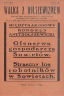 Walka z Bolszewizmem : miesięcznik bezpartyjny i niezależny, poświęcony obronie Polski przed bolszewicko-komunistycznym najazdem. 1930, nr 32