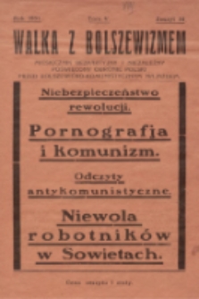 Walka z Bolszewizmem : miesięcznik bezpartyjny i niezależny, poświęcony obronie Polski przed bolszewicko-komunistycznym najazdem. 1931, nr 34