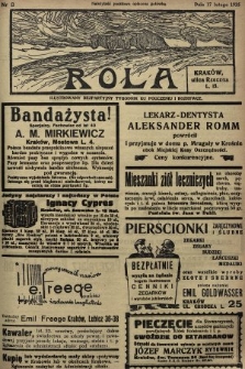 Rola : ilustrowany bezpartyjny tygodnik ku pouczeniu i rozrywce. 1935, nr 8