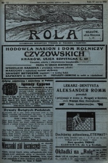 Rola : ilustrowany bezpartyjny tygodnik ku pouczeniu i rozrywce. 1935, nr 12