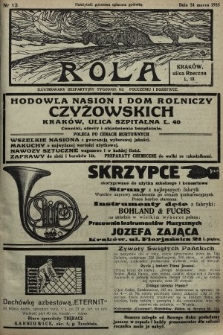 Rola : ilustrowany bezpartyjny tygodnik ku pouczeniu i rozrywce. 1935, nr 13