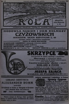 Rola : ilustrowany bezpartyjny tygodnik ku pouczeniu i rozrywce. 1935, nr 15