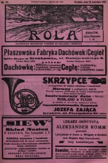 Rola : ilustrowany bezpartyjny tygodnik ku pouczeniu i rozrywce. 1935, nr 17