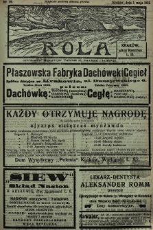 Rola : ilustrowany bezpartyjny tygodnik ku pouczeniu i rozrywce. 1935, nr 19