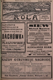 Rola : ilustrowany bezpartyjny tygodnik ku pouczeniu i rozrywce. 1935, nr 20