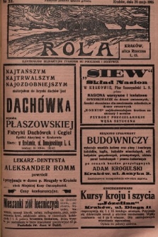 Rola : ilustrowany bezpartyjny tygodnik ku pouczeniu i rozrywce. 1935, nr 22