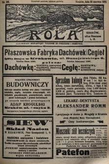 Rola : ilustrowany bezpartyjny tygodnik ku pouczeniu i rozrywce. 1935, nr 25