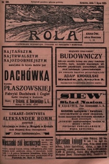 Rola : ilustrowany bezpartyjny tygodnik ku pouczeniu i rozrywce. 1935, nr 28