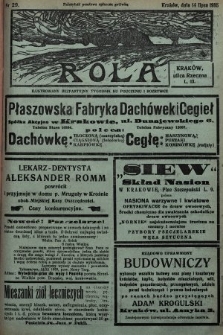Rola : ilustrowany bezpartyjny tygodnik ku pouczeniu i rozrywce. 1935, nr 29