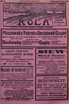 Rola : ilustrowany bezpartyjny tygodnik ku pouczeniu i rozrywce. 1935, nr 31