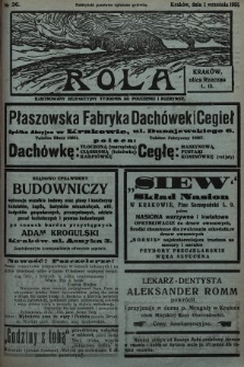 Rola : ilustrowany bezpartyjny tygodnik ku pouczeniu i rozrywce. 1935, nr 36