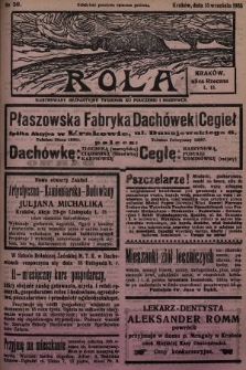 Rola : ilustrowany bezpartyjny tygodnik ku pouczeniu i rozrywce. 1935, nr 38