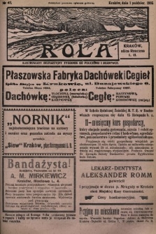 Rola : ilustrowany bezpartyjny tygodnik ku pouczeniu i rozrywce. 1935, nr 41