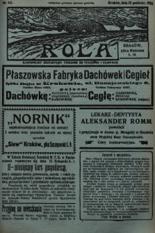 Rola : ilustrowany bezpartyjny tygodnik ku pouczeniu i rozrywce. 1935, nr 42