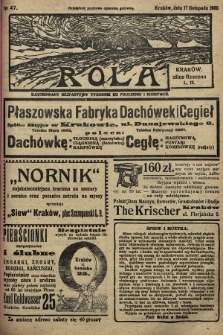 Rola : ilustrowany bezpartyjny tygodnik ku pouczeniu i rozrywce. 1935, nr 47