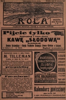 Rola : ilustrowany bezpartyjny tygodnik ku pouczeniu i rozrywce. 1937, nr 5