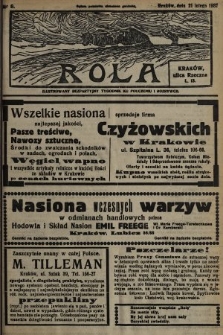 Rola : ilustrowany bezpartyjny tygodnik ku pouczeniu i rozrywce. 1937, nr 8
