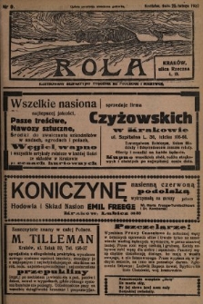 Rola : ilustrowany bezpartyjny tygodnik ku pouczeniu i rozrywce. 1937, nr 9
