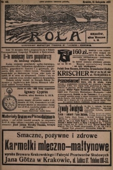 Rola : ilustrowany bezpartyjny tygodnik ku pouczeniu i rozrywce. 1937, nr 46