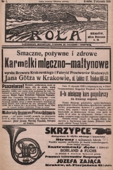 Rola : ilustrowany bezpartyjny tygodnik ku pouczeniu i rozrywce. 1938, nr 1