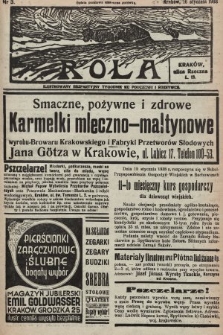 Rola : ilustrowany bezpartyjny tygodnik ku pouczeniu i rozrywce. 1938, nr 3