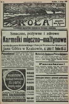 Rola : ilustrowany bezpartyjny tygodnik ku pouczeniu i rozrywce. 1938, nr 6