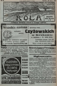 Rola : ilustrowany bezpartyjny tygodnik ku pouczeniu i rozrywce. 1938, nr 8