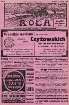 Rola : ilustrowany bezpartyjny tygodnik ku pouczeniu i rozrywce. 1938, nr 9