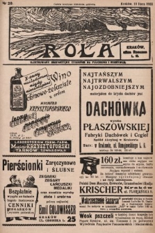 Rola : ilustrowany bezpartyjny tygodnik ku pouczeniu i rozrywce. 1938, nr 28