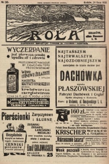 Rola : ilustrowany bezpartyjny tygodnik ku pouczeniu i rozrywce. 1938, nr 30