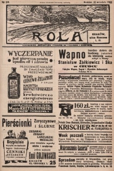 Rola : ilustrowany bezpartyjny tygodnik ku pouczeniu i rozrywce. 1938, nr 38