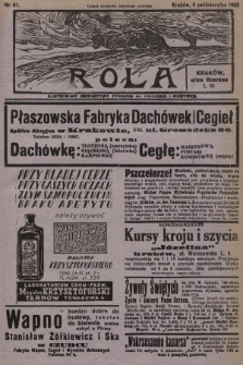 Rola : ilustrowany bezpartyjny tygodnik ku pouczeniu i rozrywce. 1938, nr 41