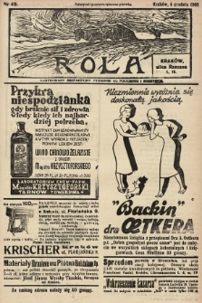 Rola : ilustrowany bezpartyjny tygodnik ku pouczeniu i rozrywce. 1938, nr 49