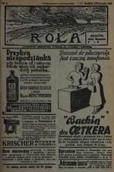 Rola : ilustrowany bezpartyjny tygodnik ku pouczeniu i rozrywce. 1939, nr 4