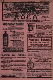 Rola : ilustrowany bezpartyjny tygodnik ku pouczeniu i rozrywce. 1939, nr 15