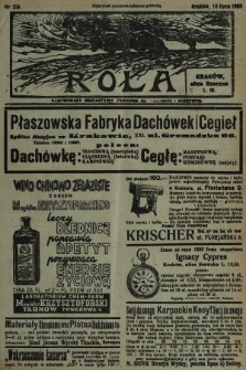 Rola : ilustrowany bezpartyjny tygodnik ku pouczeniu i rozrywce. 1939, nr 29