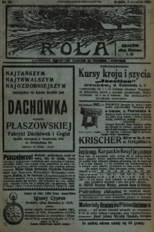 Rola : ilustrowany bezpartyjny tygodnik ku pouczeniu i rozrywce. 1939, nr 36