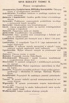 Polski Przegląd Oto-laryngologiczny : organ Polskiego T-wa Oto-laryngologicznego. T. 10, 1934, spis rzeczy