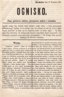 Ognisko : pismo poświęcone rolnictwu, przemysłowi, sztukom i rzemiosłom. 1861, nr 27